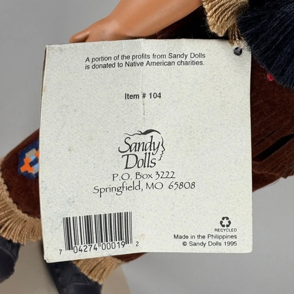 Sandy Dolls Native American Series Eagle's Son Kiowa 1995 Collectible Doll 104